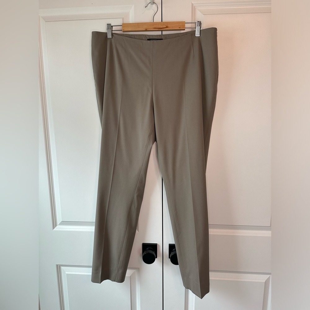 Lafayette 148 New York Women’s Nougat Tan Wool Blend Pants (Size 14)